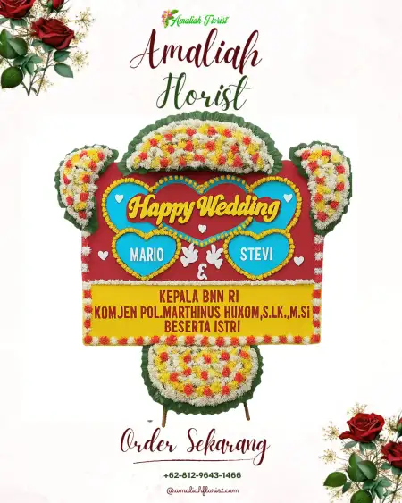 Papan Bunga Pernikahan Kedis